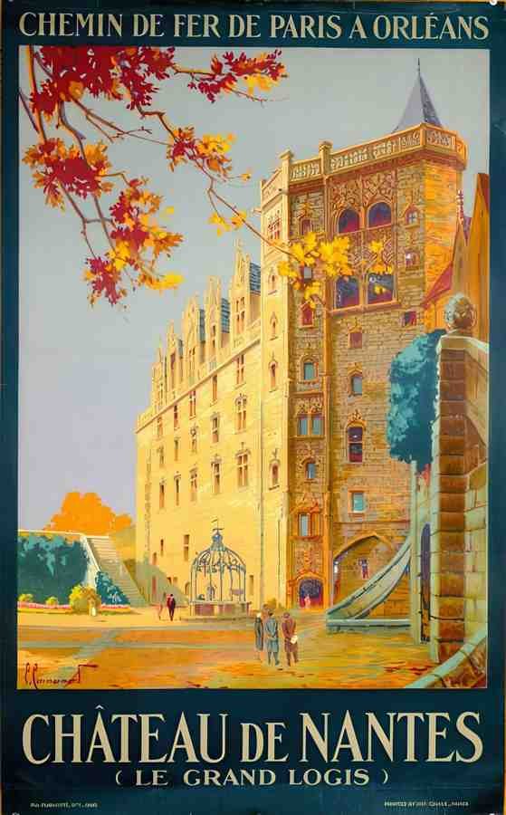 ChateauNantes Vintage Advert A4 Photo Print