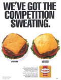 Cheeseburgers Velveeta 1988 Vintage Retro Advert Poster A4 Photo Print