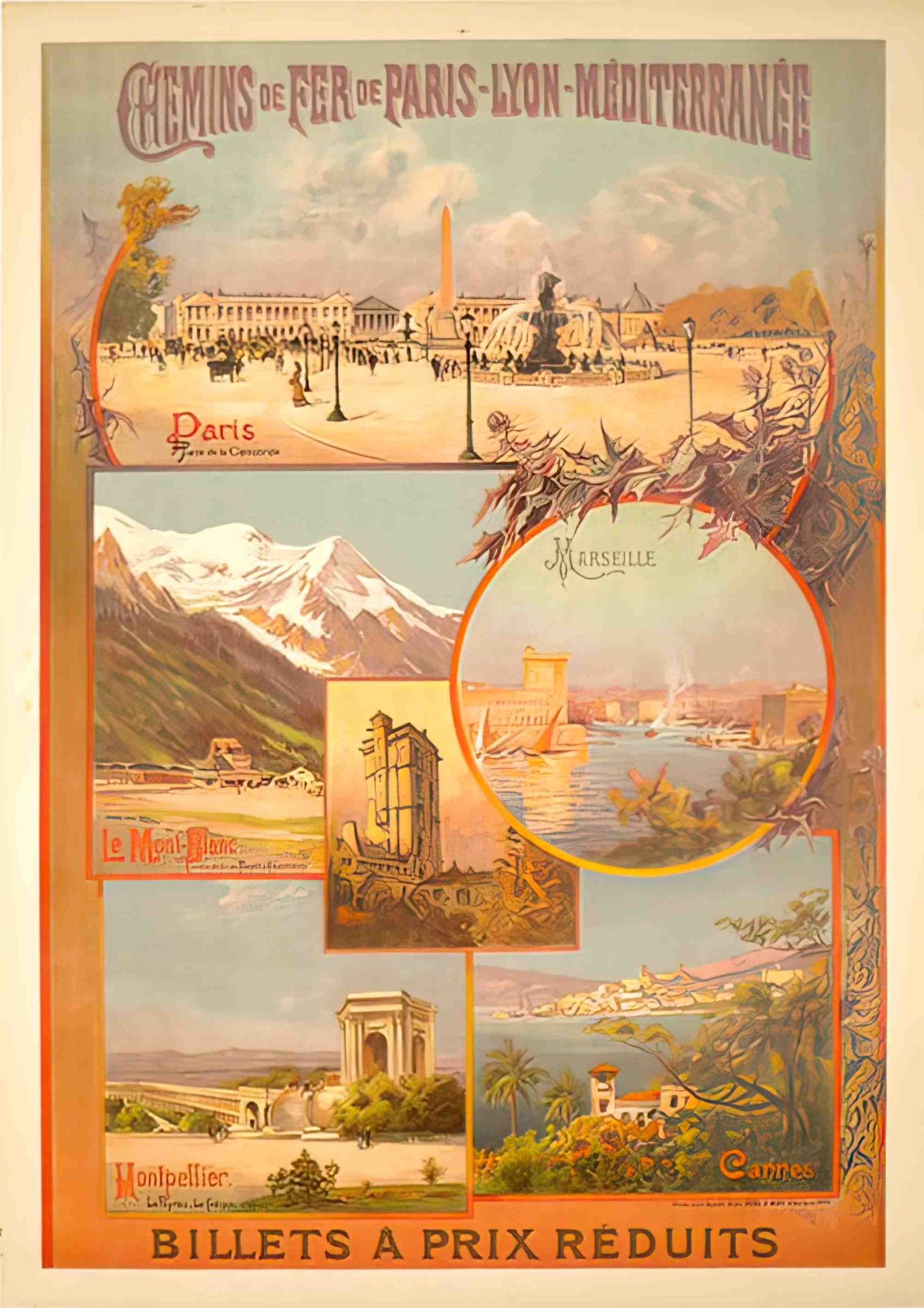 CheminsFer1890 Advert A4 Photo Print