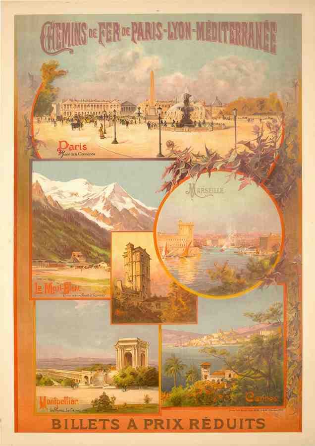 CheminsFer1890 Vintage Advert A4 Photo Print