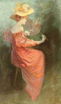 Cheret Jules 1836 1932 The Studio 1904 La Peinture A4 Photo Print