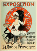 Cheret, Jules Les Affiches Illustrees 1896, Exposition de A Willette A4 Photo Print
