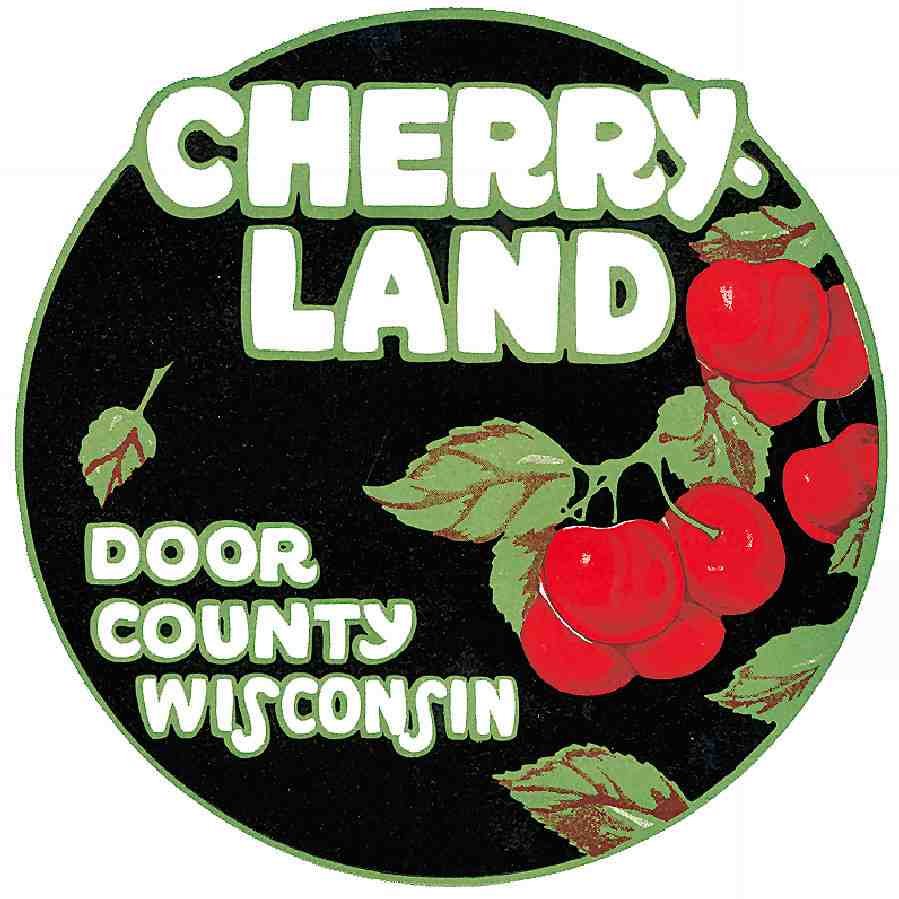 Cherry Land Luggage Label Vintage A4 Photo Print