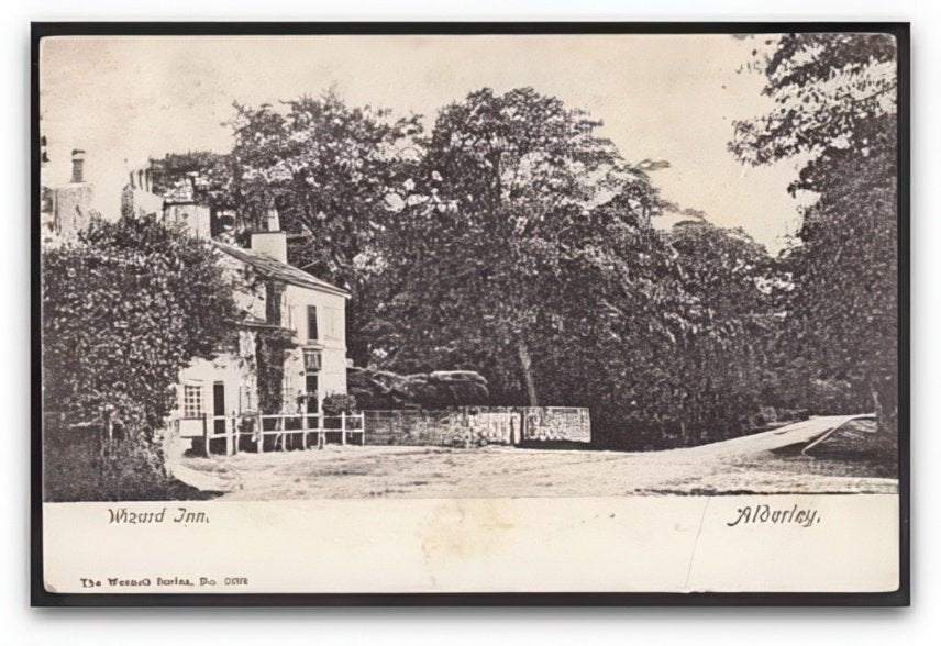 Cheshire Alderley Wizard Inn Pub By Road Rural Vintage A4 Photo Print
