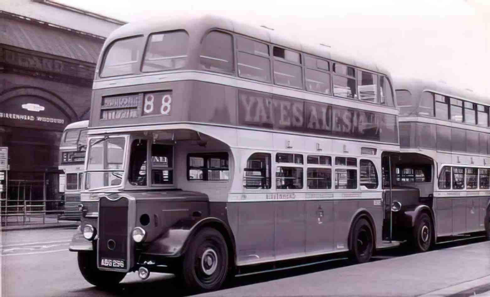 Cheshire Birkenhead Bus 1950s Vintage A4 Photo Print