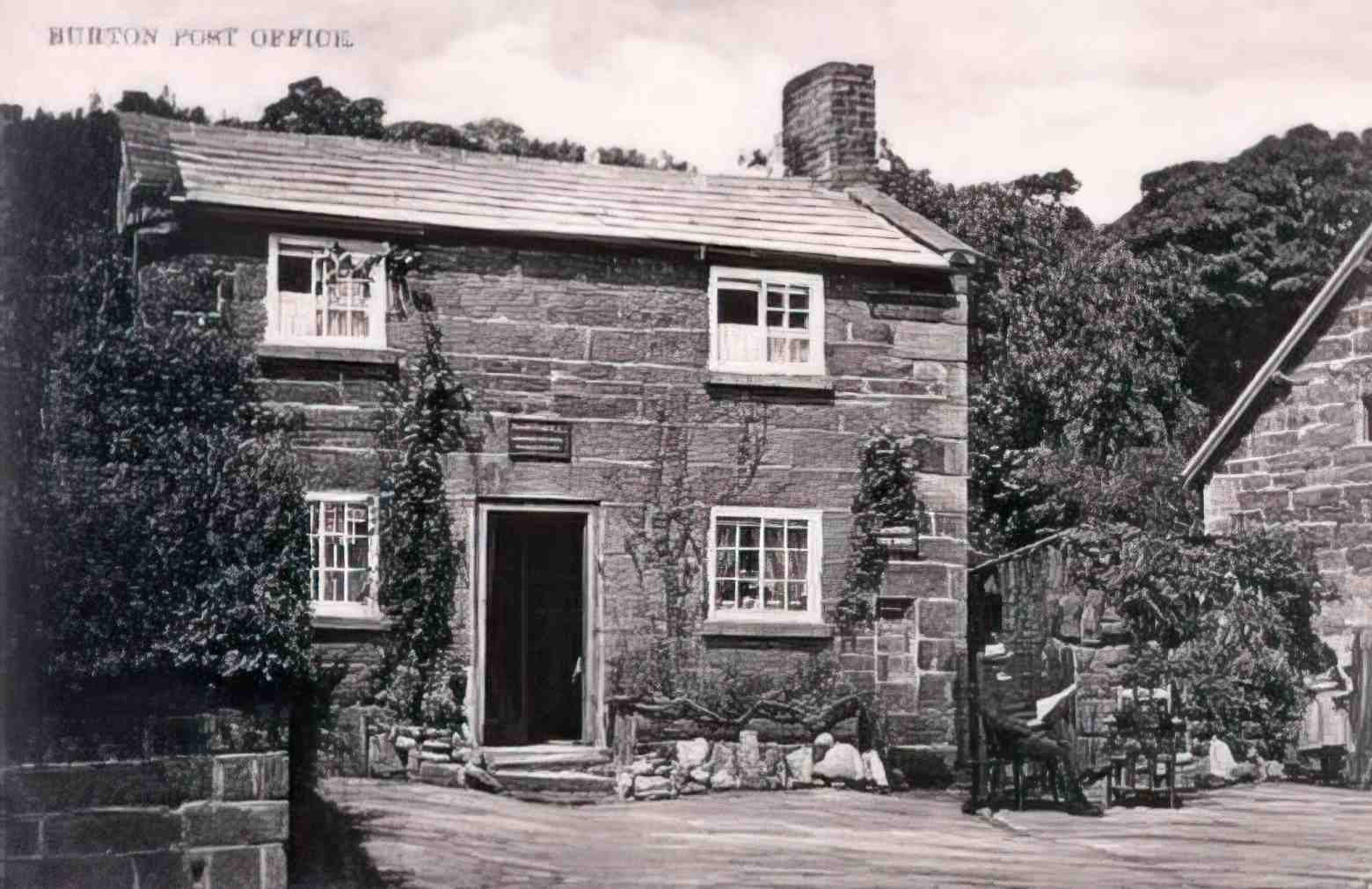 Cheshire Burton Post Office c1905 M Cottrell Proprietor Vintage A4 Photo Print