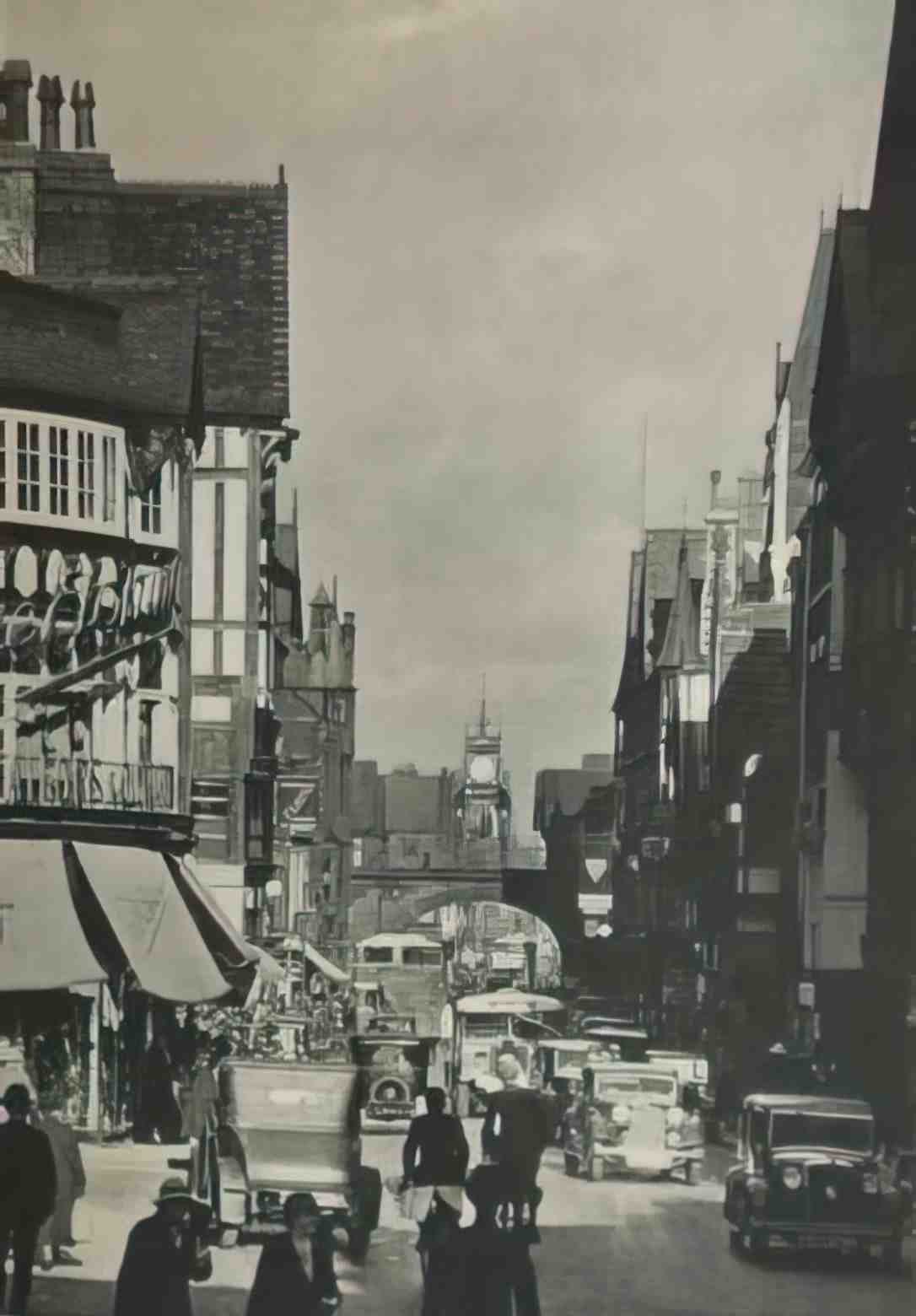 Cheshire Chester Eastgate Street c1930s Vintage A4 Photo Print