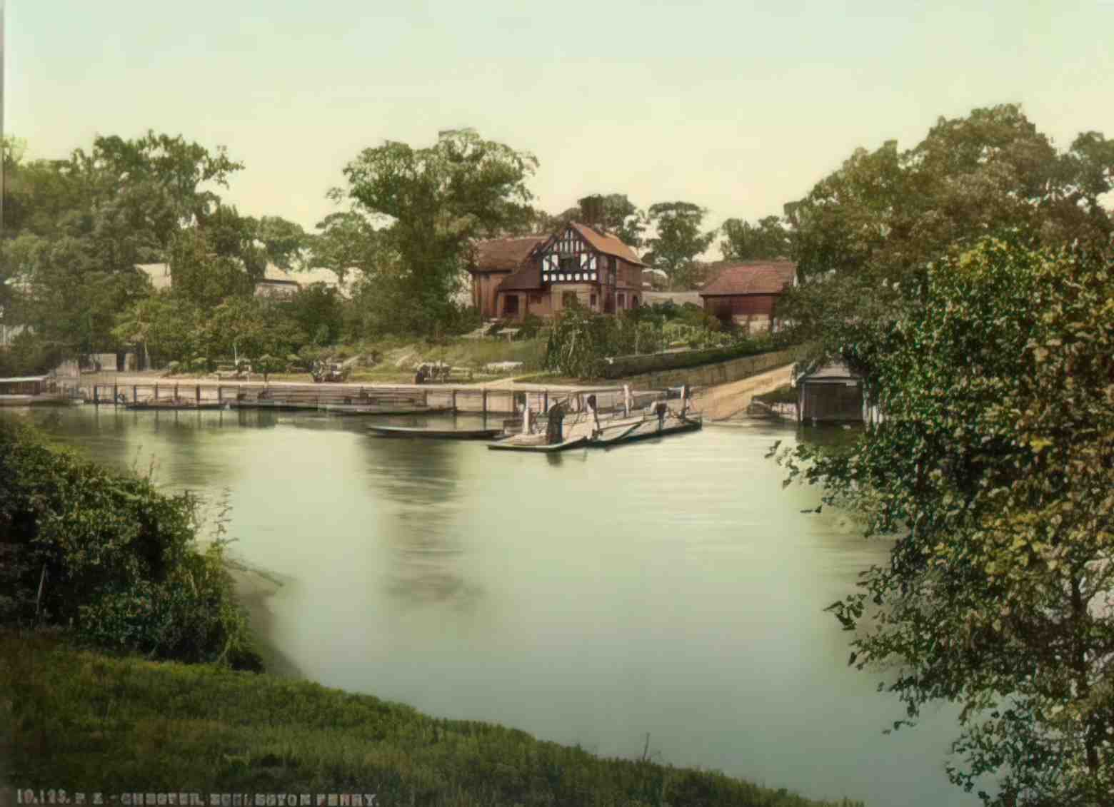 Cheshire Chester Eccleston Ferry Vintage A4 Photo Print