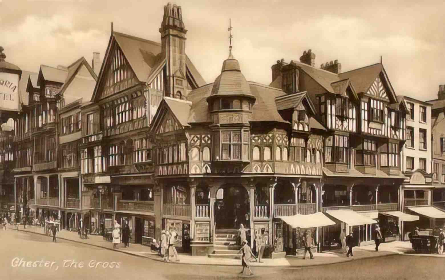Cheshire Chester The Cross 1930 Vintage A4 Photo Print