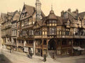Cheshire Chester The Rows Vintage A4 Photo Print