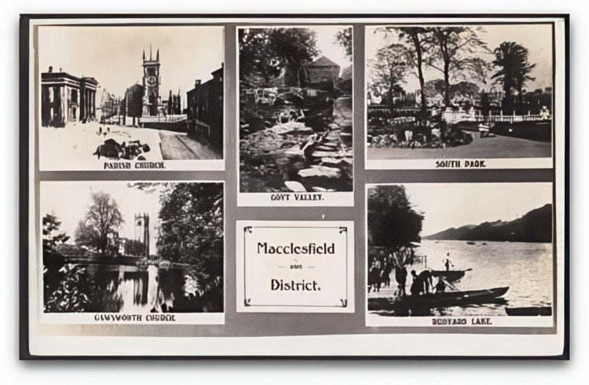 Cheshire Macclesfield & District 5 Views South Park Goyt Valley Vintage A4 Photo Print