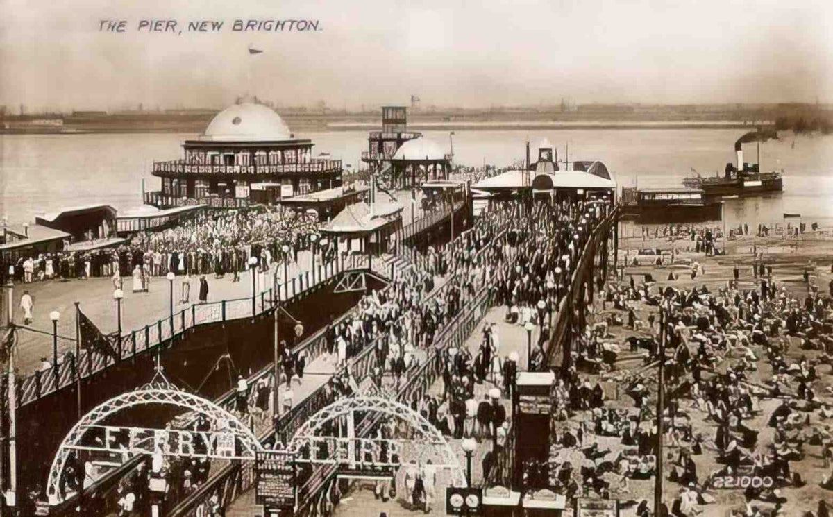 Cheshire New Brighton Pier 1940s Vintage A4 Photo Print