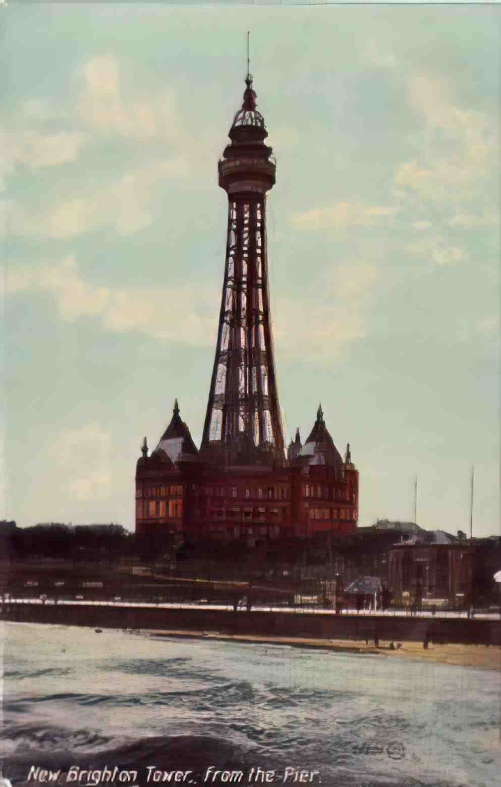 Cheshire New Brighton Tower from the Pier Vintage A4 Photo Print