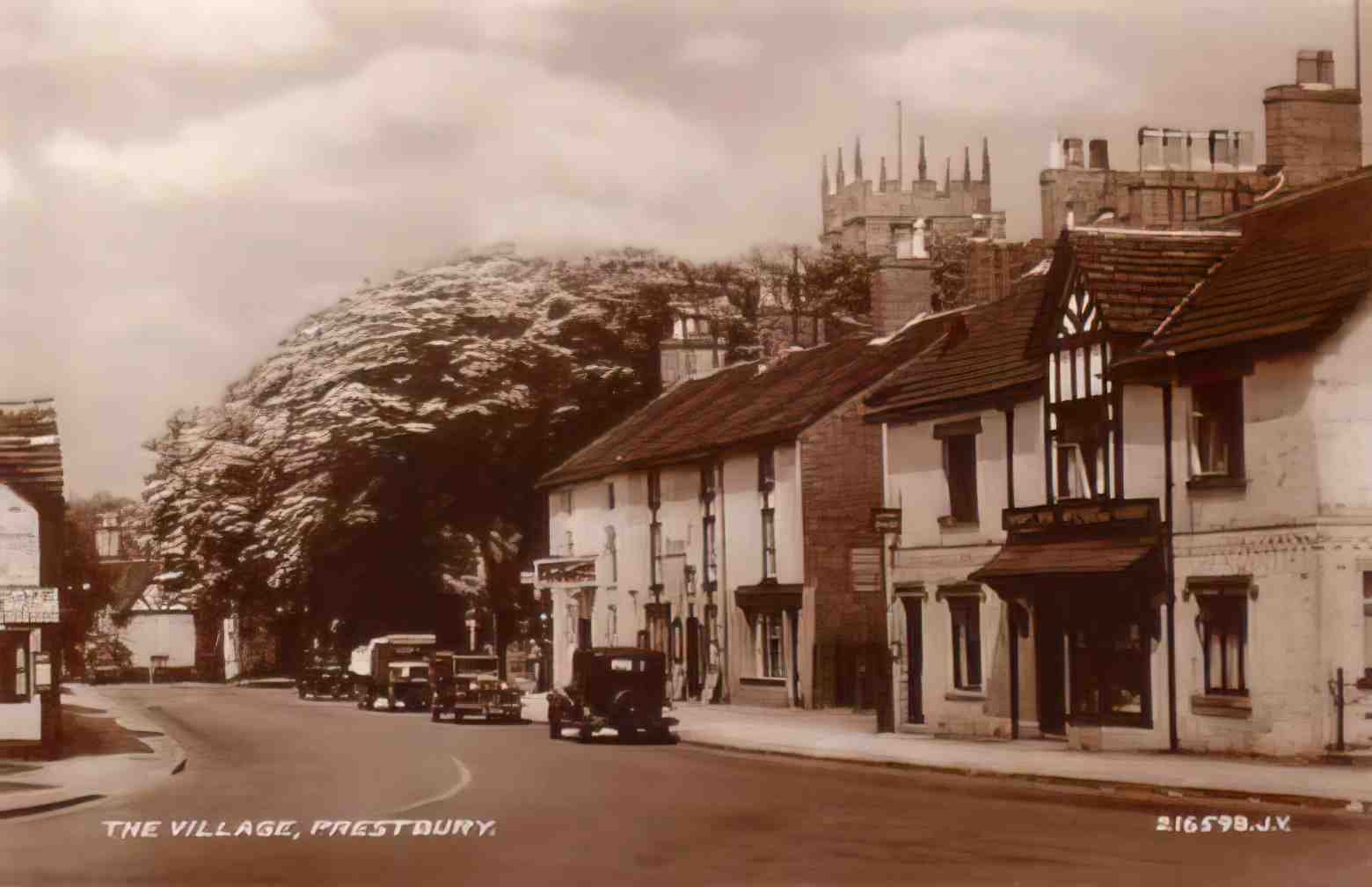 Cheshire Prestbury Village Vintage A4 Photo Print