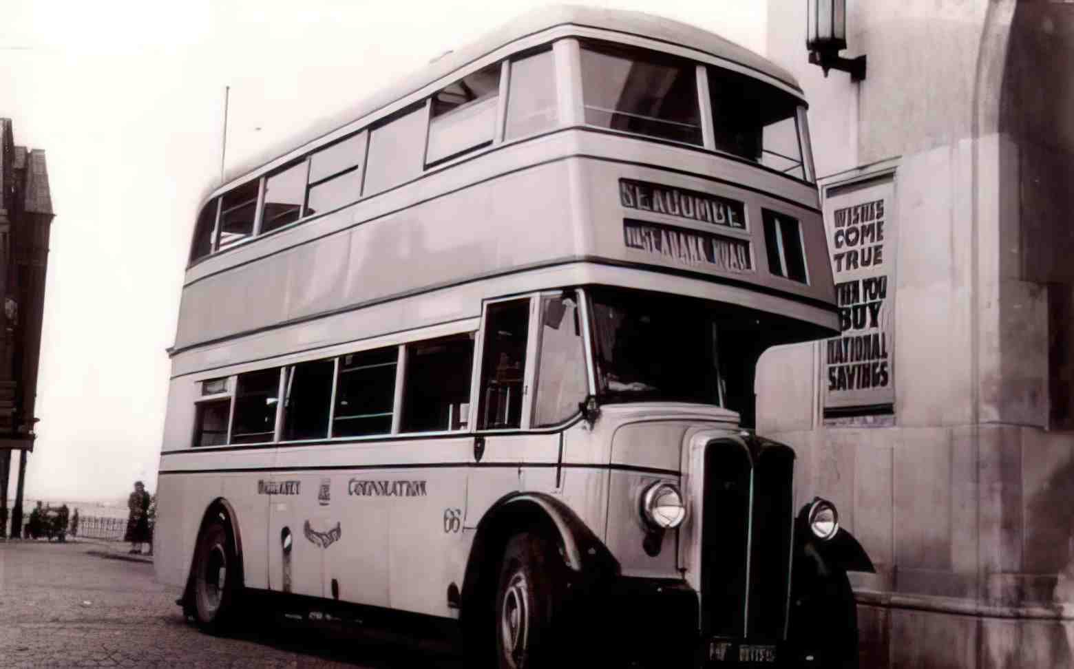 Cheshire Seacombe DD Bus 1950s Vintage A4 Photo Print