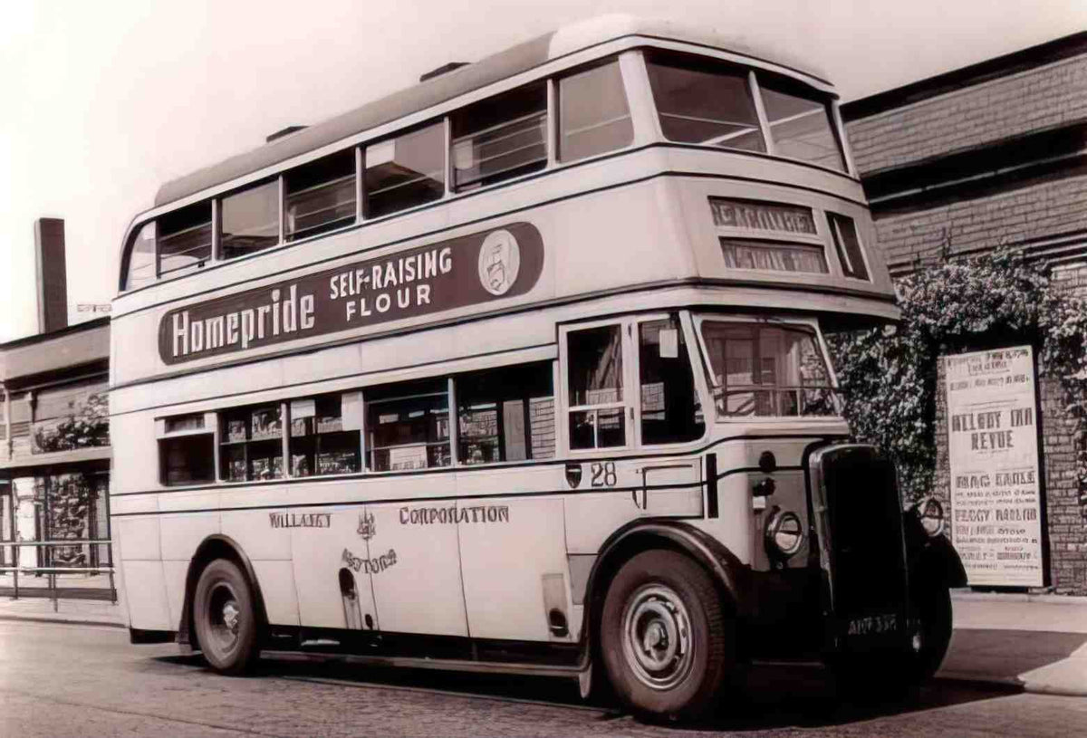 Cheshire Seacombe DD Bus2 1950s Vintage A4 Photo Print