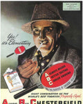 Chesterfield Magnifying Glass Vintage Retro Advert Poster A4 Photo Print