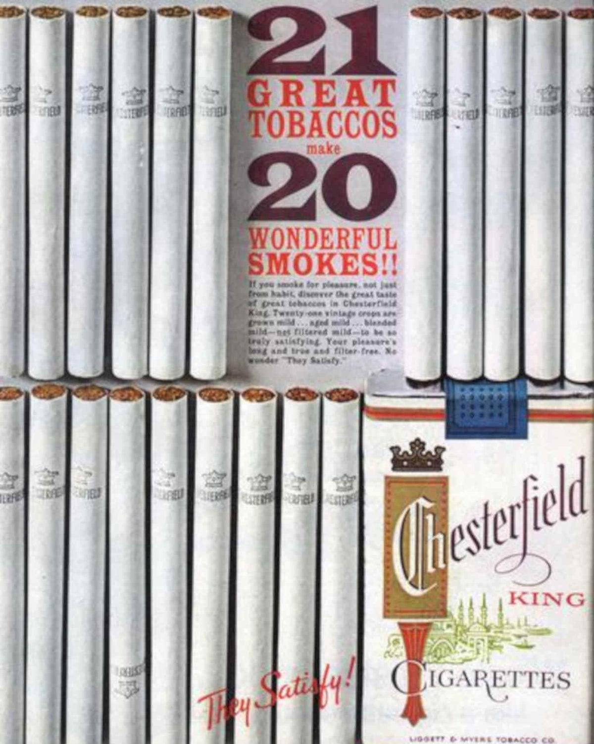 Chesterfield Tobacco Ads Vintage Retro Advert Poster A4 Photo Print