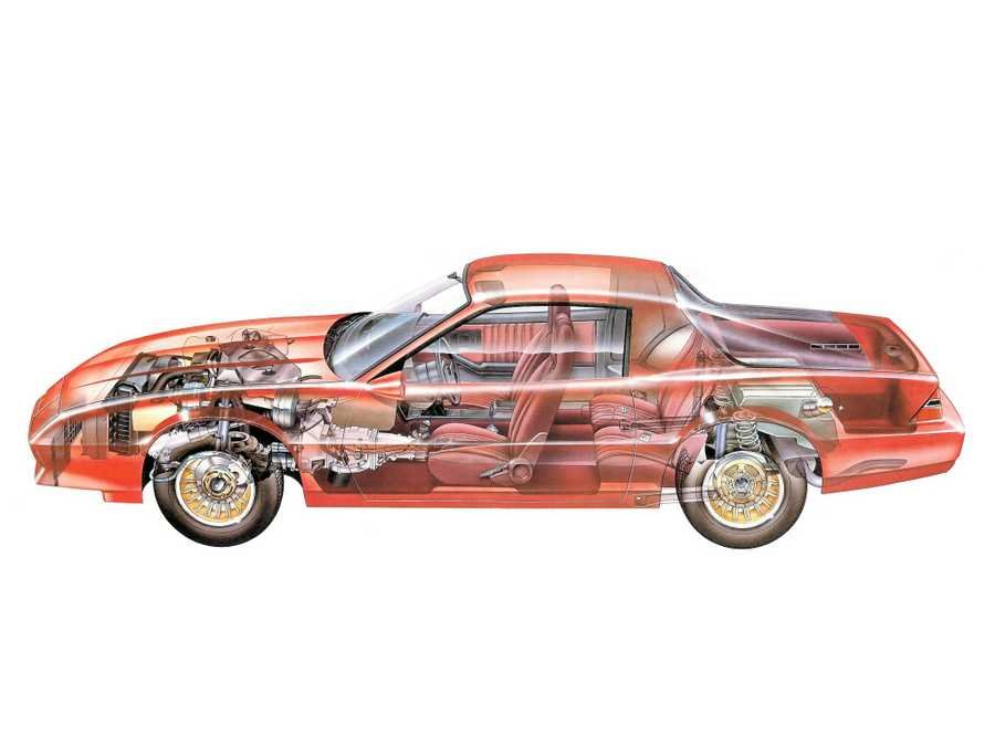 Chevrolet Camaro Z28 1982 cutaway A4 Photo Print