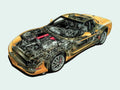 Chevrolet Corvette C5 cutaway A4 Photo Print