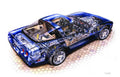 Chevrolet Corvette ZR1 cutaway A4 Photo Print