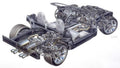 Chevrolet Corvette2 cutaway A4 Photo Print
