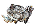 Chevrolet LT1 engine cutaway A4 Photo Print