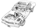 Chevrolet Monte Carlo cutaway A4 Photo Print