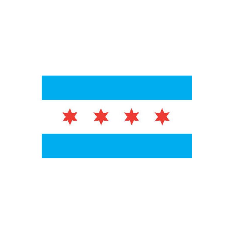 Chicago City Flag N4928 A4 Photo Print