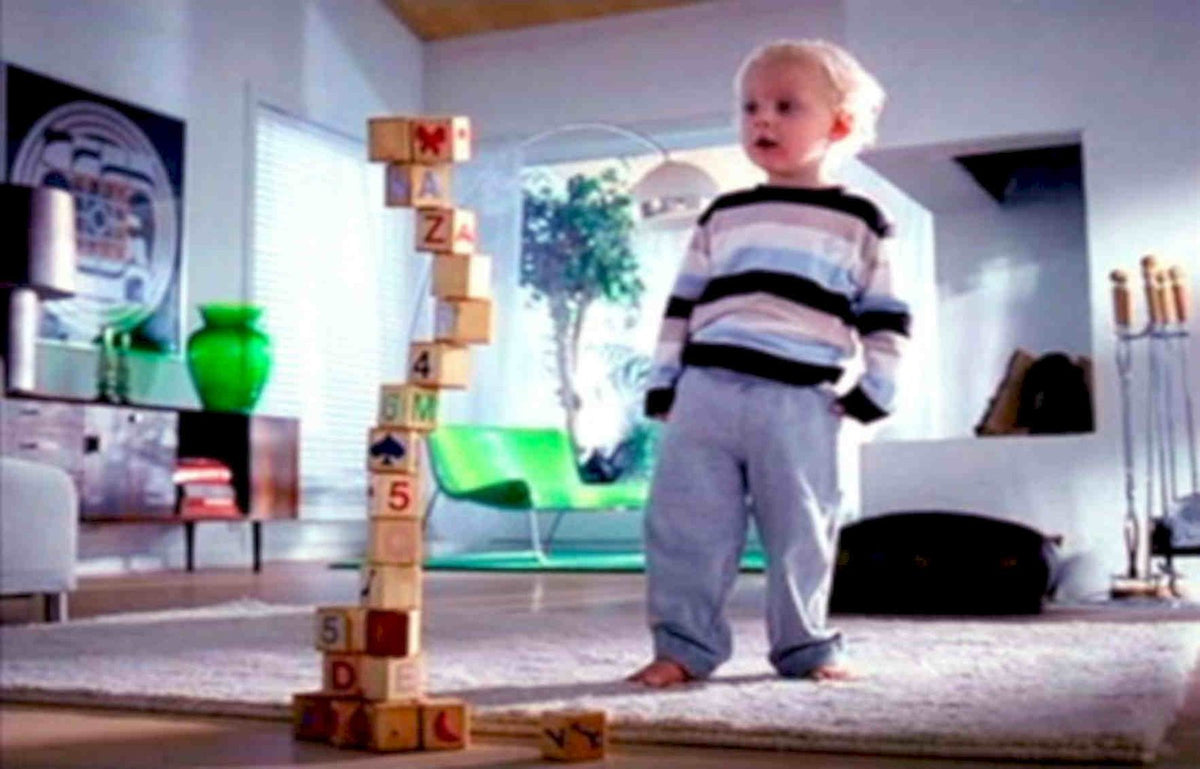 Child Blocks Tower Vintage Retro Advert Poster A4 Photo Print