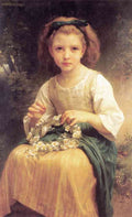 Child Braiding A Crown Bouguereau A4 Photo Print