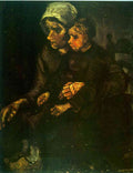 Child On Lap Van Gogh A4 Photo Print