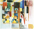 Children at the vegetable shop I by August Macke Expressionism A4 Photo Print