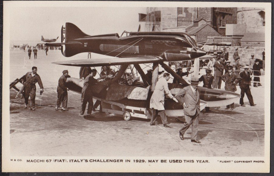 Chneider Trophy Race 1929 Macchi 67 Italy Challenger Plane Vintage A4 Photo Print