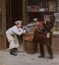 Chocarne Moreau Paul Charles Teasing the Monkey A4 Photo Print