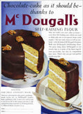 Chocolate Cake Mcdougalls Vintage Retro Advert Poster A4 Photo Print