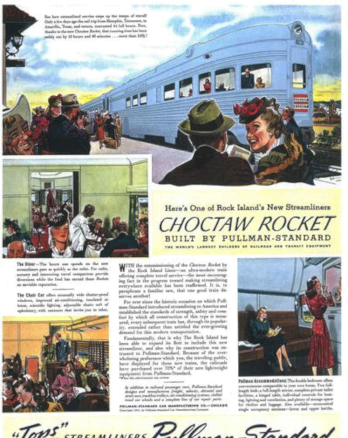 Choctaw Rocket Streamliner Vintage Retro Advert Poster A4 Photo Print