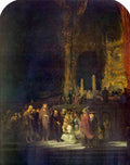 Christ And The Adulteress Rembrandt A4 Photo Print