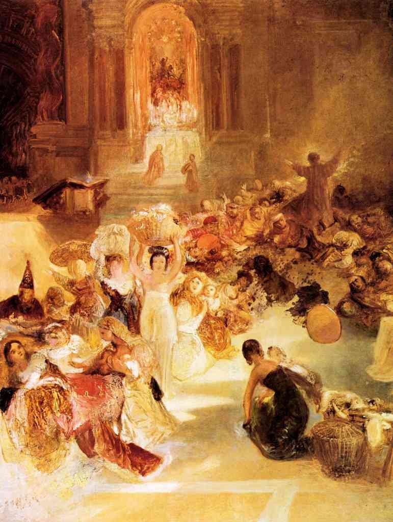 Christ Driving The Traders From The Temple Joseph Mallord Turner A4 Photo Print