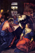 Christ With Mary And Martha Tintoretto A4 Photo Print