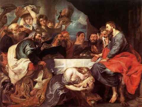 Christ at Simon the Pharisee A4 Photo Print
