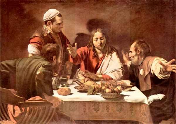 Christ in Emmaus by Caravaggio A4 Photo Print