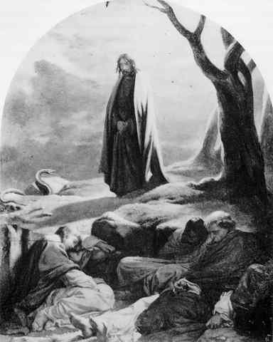 Christ in the garden of Gethsemane 1846 A4 Photo Print