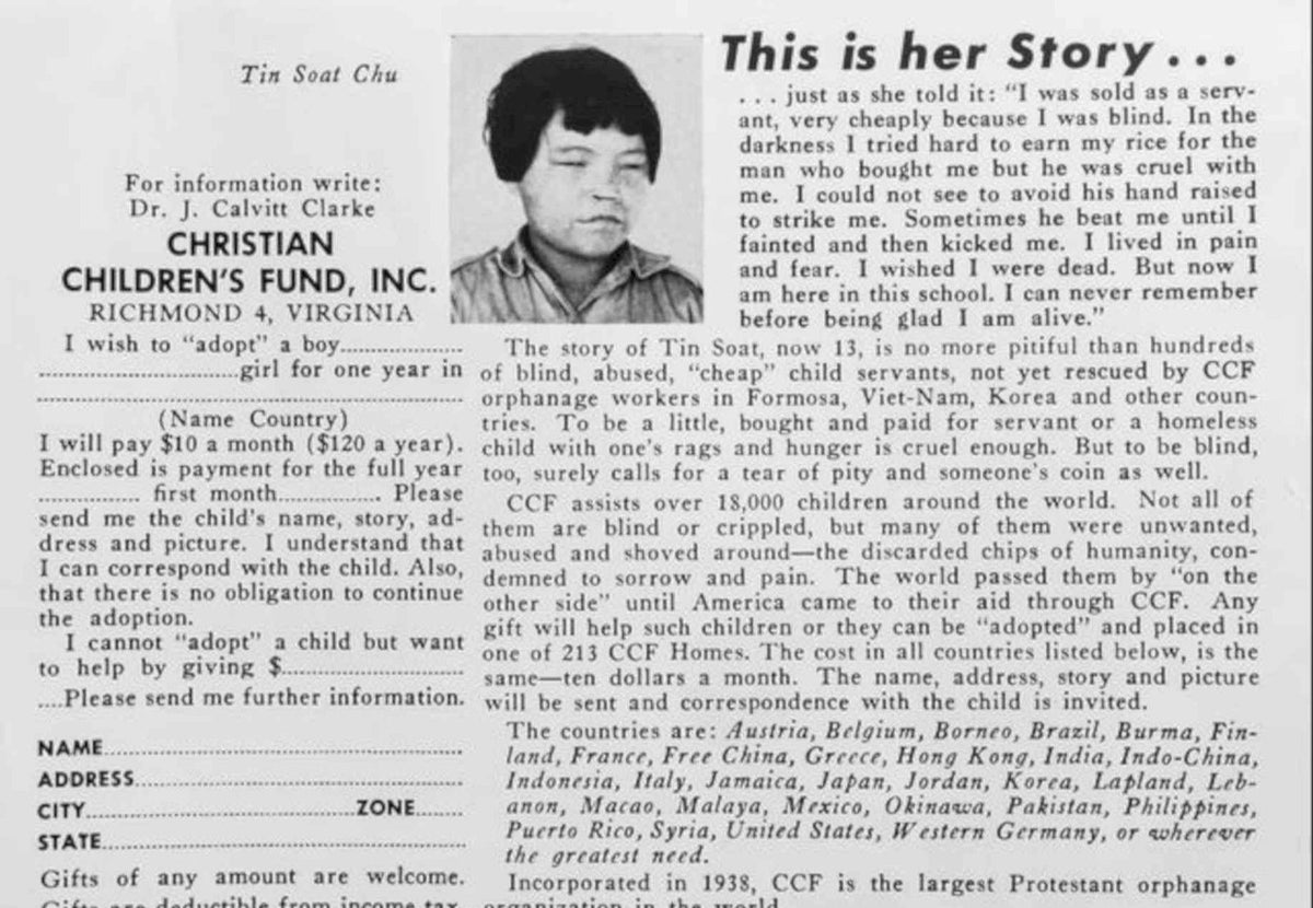 Christian Children Fund 1 Vintage Retro Advert Poster A4 Photo Print