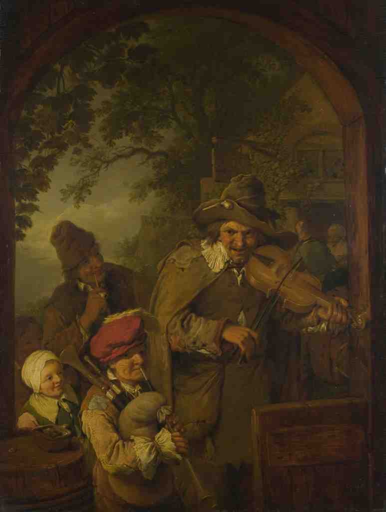 Christian Wilhelm Ernst Dietrich The Wandering Musicians A4 Photo Print