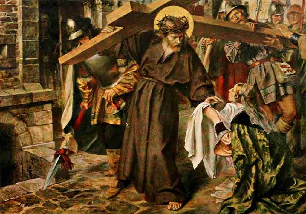 Christliche Kunst 2 1905 Christ carrying cross A4 Photo Print
