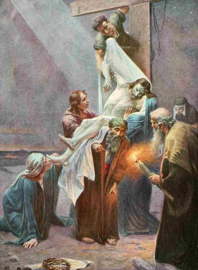 Christliche Kunst 2 1905 Taking Christ from the Cross A4 Photo Print