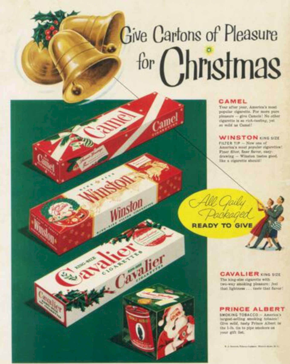 Christmas Cigarettes Boxes Vintage Retro Advert Poster A4 Photo Print