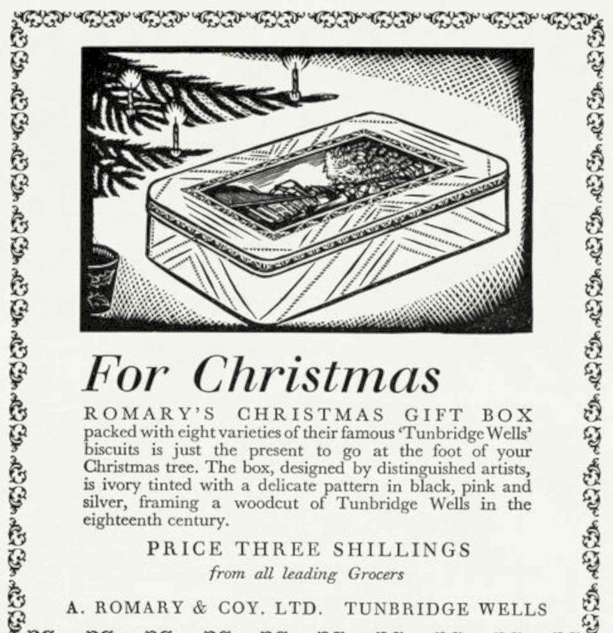 Christmas Gift Box Vintage Retro Advert Poster A4 Photo Print
