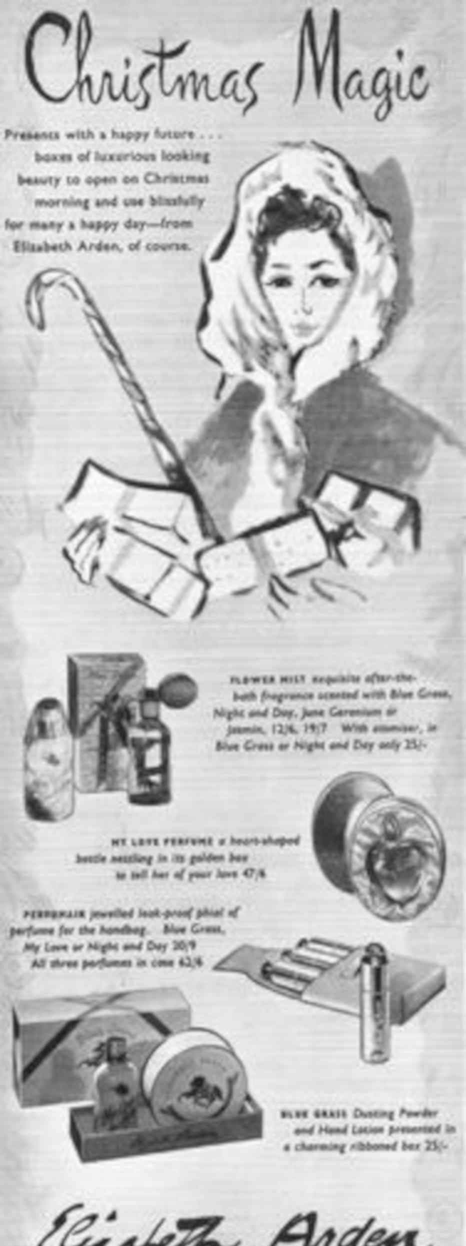 Christmas Magic Perfume 1 Vintage Retro Advert Poster A4 Photo Print